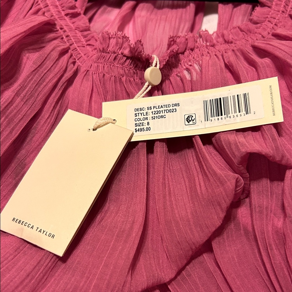 Rebecca Taylor Vibrant Pink Midi Dress - Picture 5 of 5